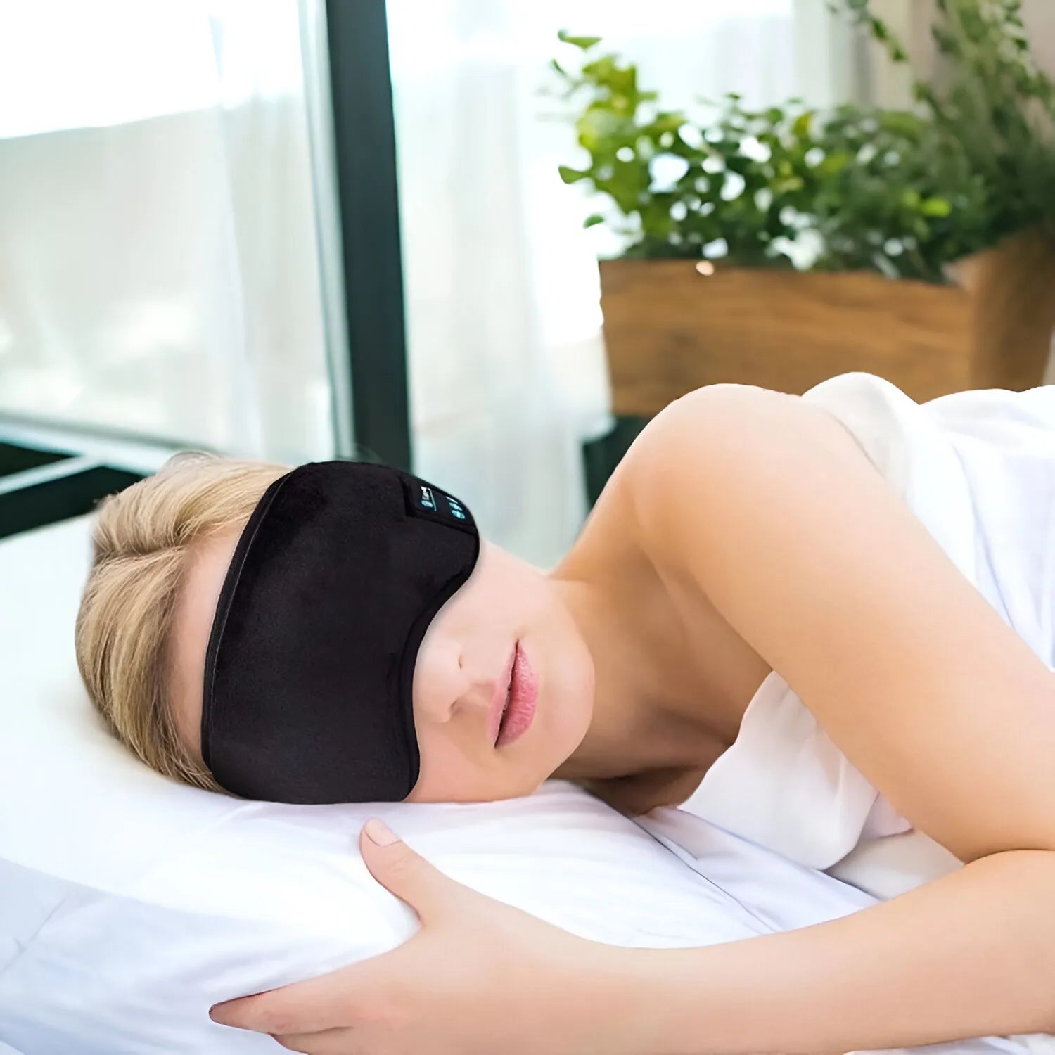 Cuffie Bluetooth e maschera per un sonno senza disturbi