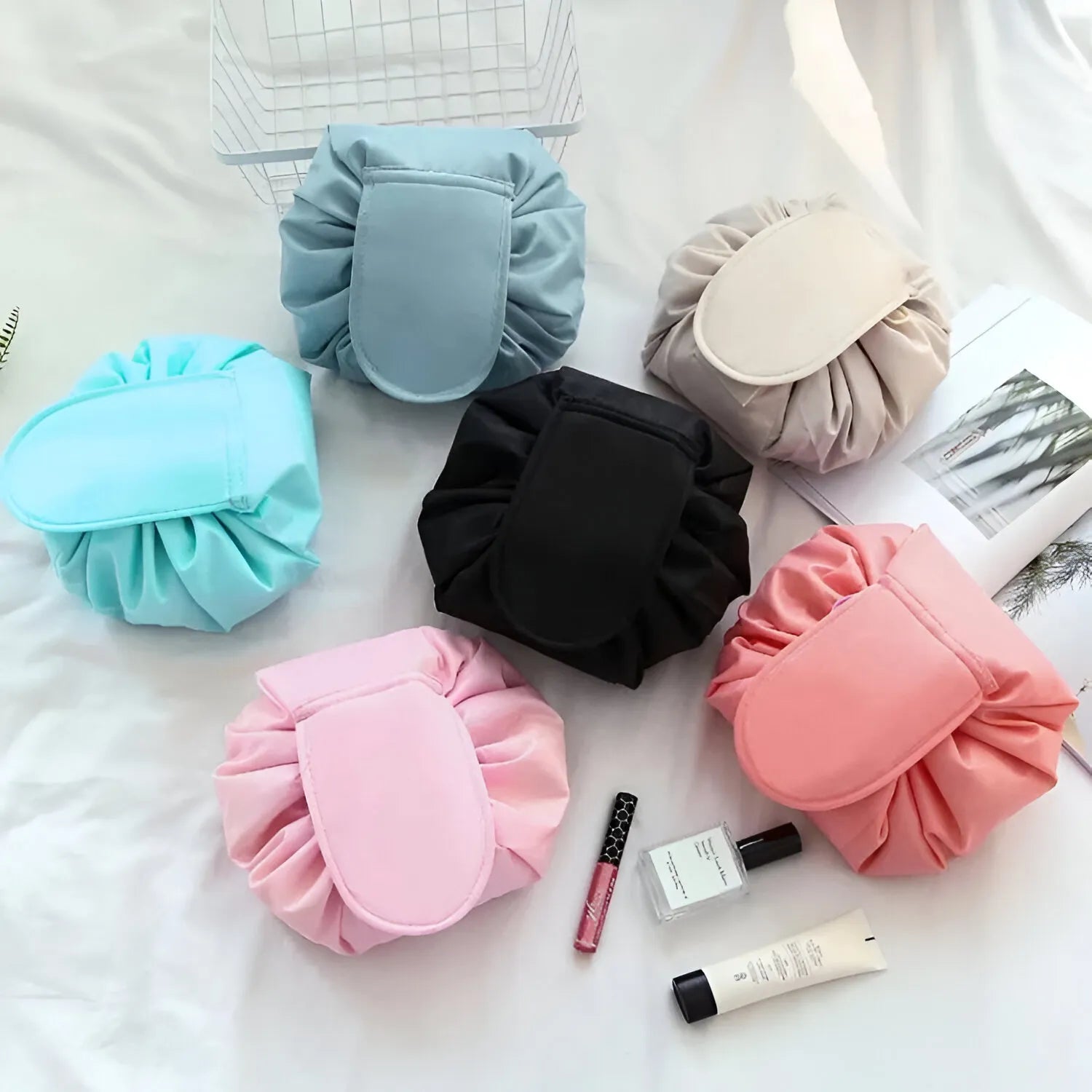 Borsa per cosmetici con coulisse