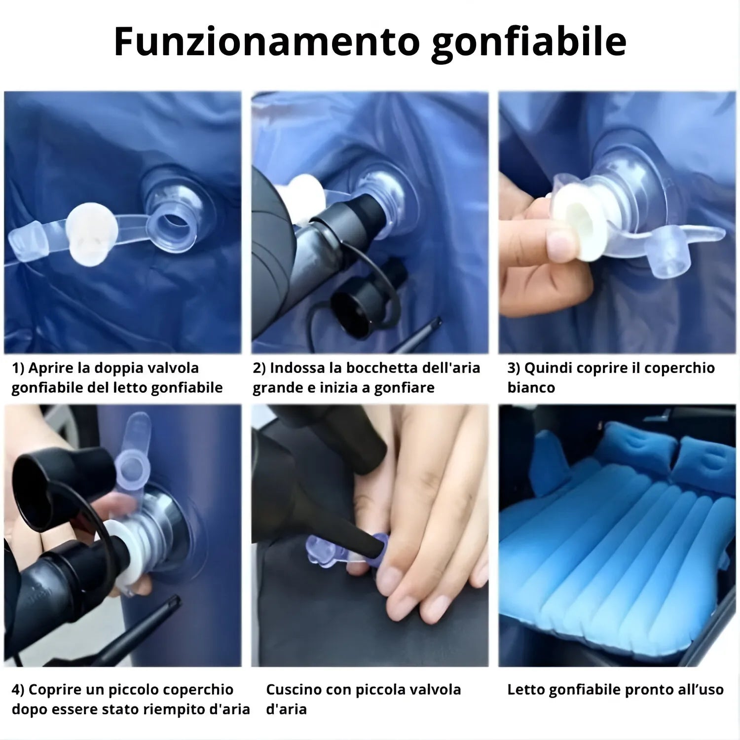 Letto Gonfiabile Floccato per Auto