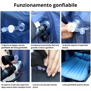 Letto Gonfiabile Floccato per Auto