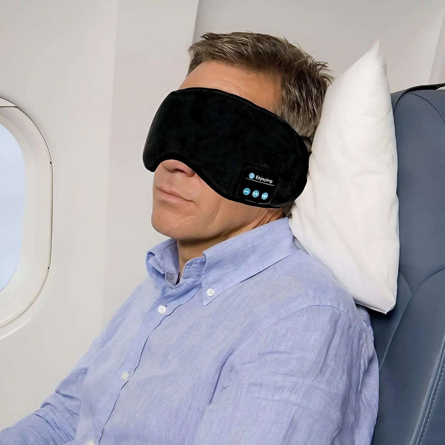 Cuffie Bluetooth e maschera per un sonno senza disturbi