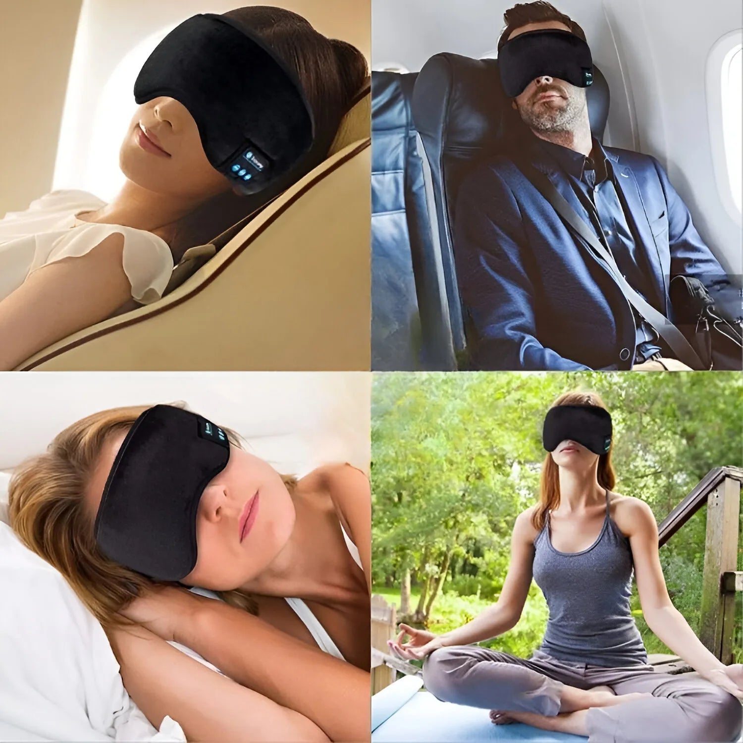 Cuffie Bluetooth e maschera per un sonno senza disturbi